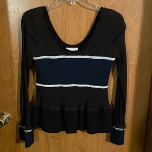 3.1 Phillip Lim Black Navy and White stripe Top 4